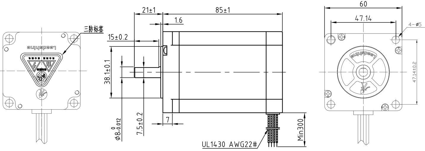 bản vẽ động cơ bước D57CM31