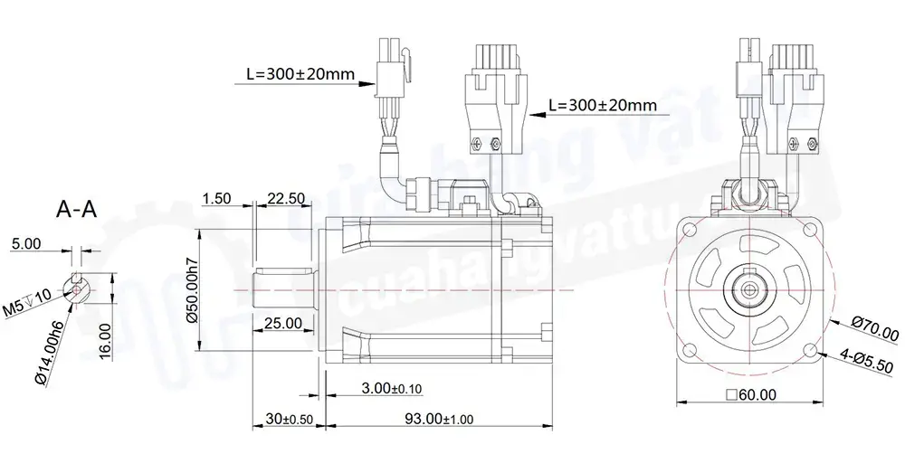 bản vẽ động cơ servo 400W JMC