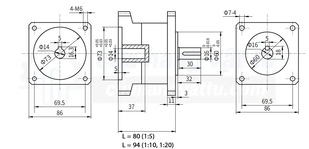 bản vẽ hộp giảm tốc 86