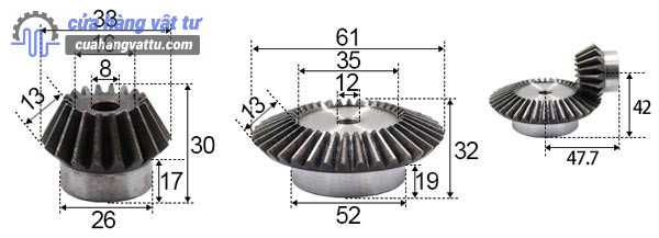 bản vẽ bán răng côn