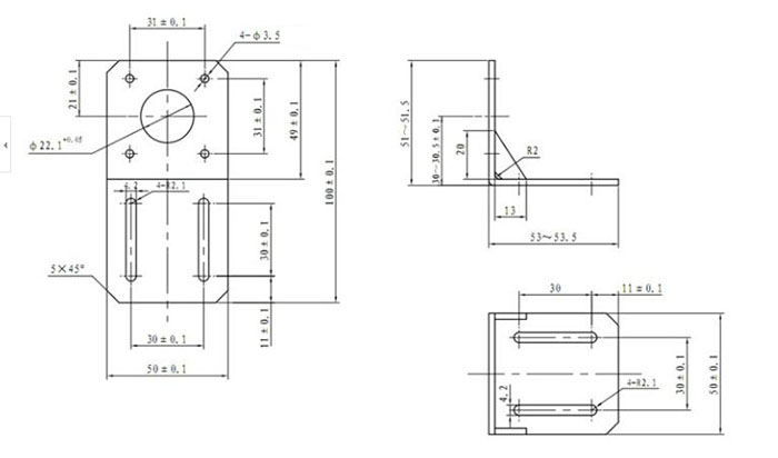 Bản vẽ gá động cơ