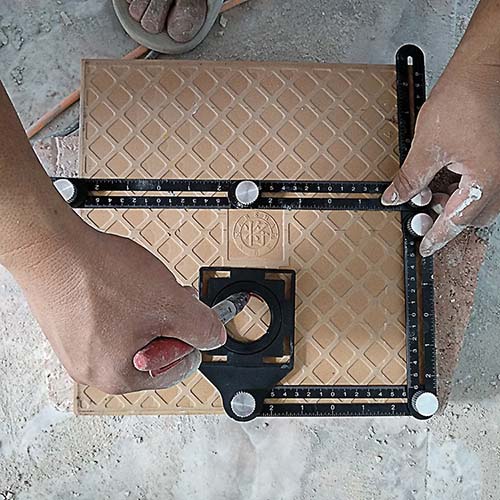 vạch dấu lên gạch
